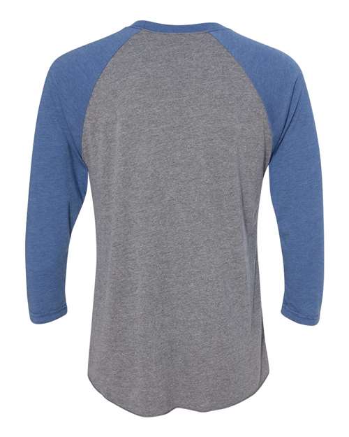 Next Level 6051 - Vintage Royal Sleeves/ Premium Heather Body (Back)