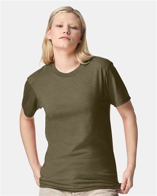 American Apparel 2001CVC - Heather Olive (Front)
