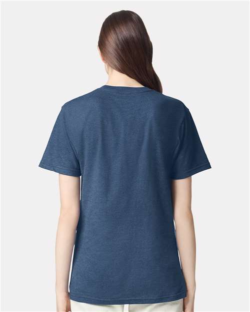 American Apparel 2001CVC - Heather Sea Blue (Back)