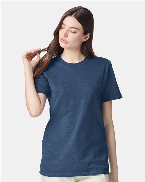 American Apparel 2001CVC - Heather Sea Blue (Front)