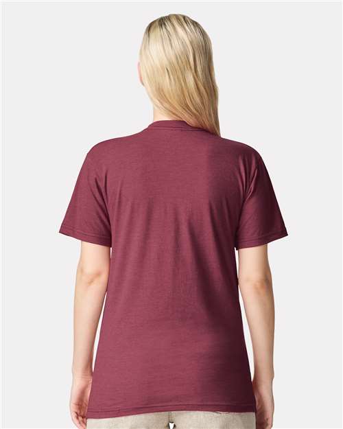 American Apparel 2001CVC - Heather Cranberry (Back)