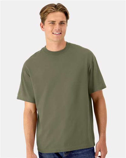 Hanes 5180R - Fatigue Green (Front)