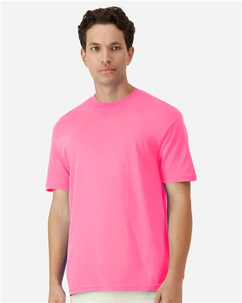 Gildan 3000 - Safety Pink (Front)
