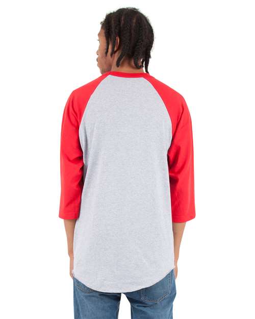 Shaka Wear SHRAG - Heather Grey/ Red (Back)