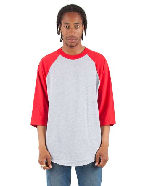 Shaka Wear SHRAG - Heather Grey/ Red (Front)