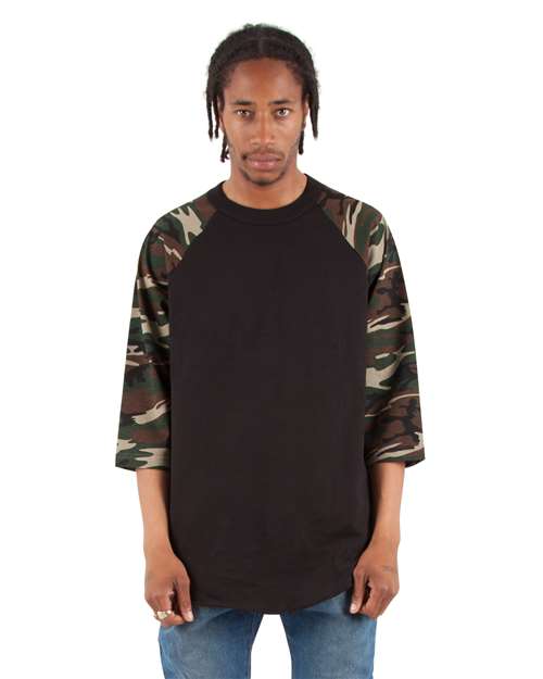 Shaka Wear SHRAGCM - Black/ Camo Green (Front)