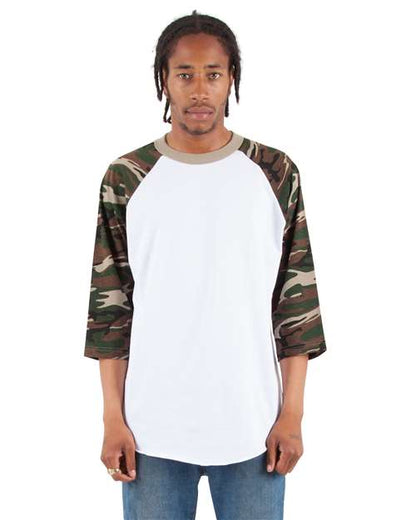 Shaka Wear SHRAGCM - White/ Camo Green (Front)