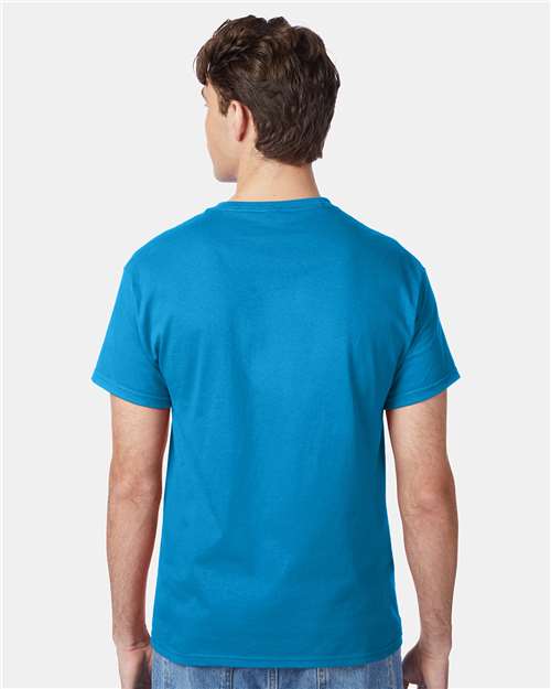 Hanes 5250 - Teal (Back)