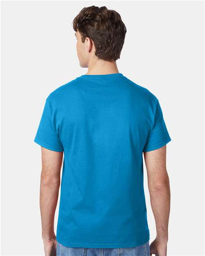 Hanes 5250 - Teal (Back)