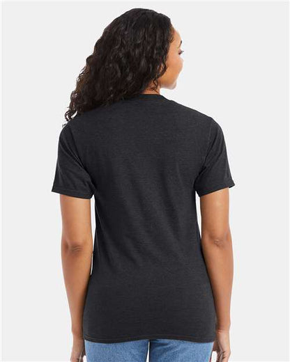Hanes 5180 - Charcoal Heather (Back)