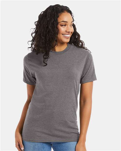 Hanes 5180 - Oxford Grey (Front)
