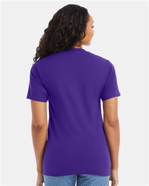 Hanes 5180 - Purple (Back)