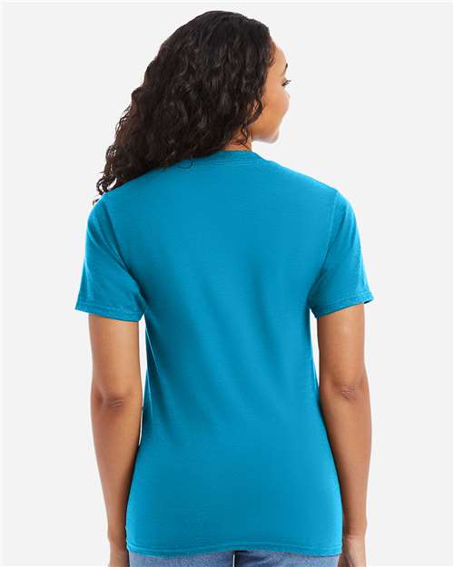 Hanes 5180 - Teal (Back)