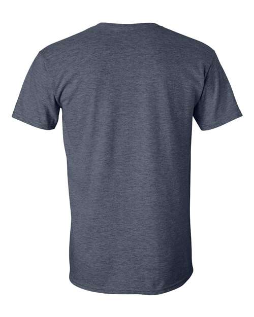 Gildan 64000 - Heather Navy (Back)