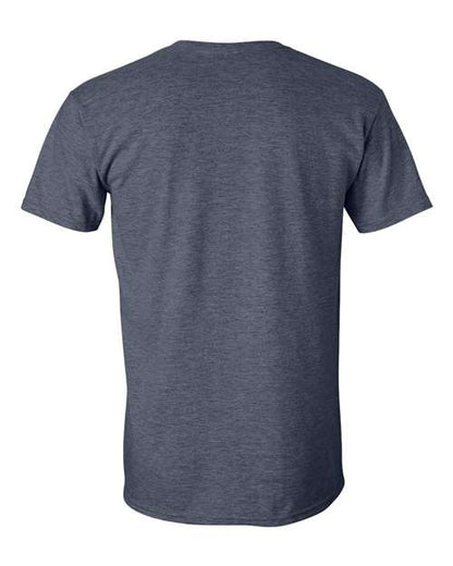 Gildan 64000 - Heather Navy (Back)