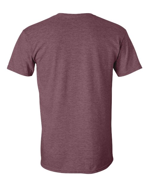 Gildan 64000 - Heather Maroon (Back)