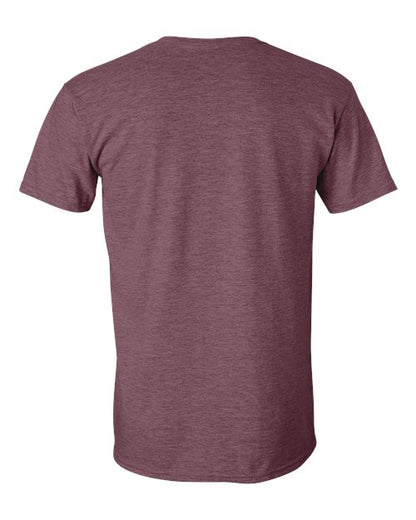 Gildan 64000 - Heather Maroon (Back)