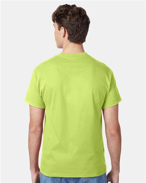 Hanes 5250 - Safety Green (Back)