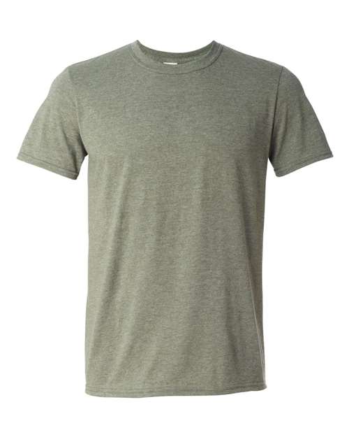 Gildan 64000 - Heather Military Green (Front)