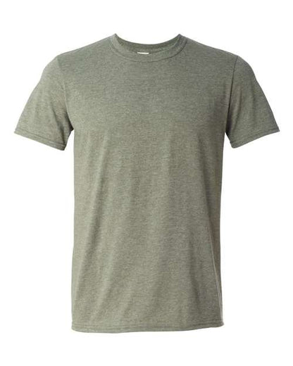 Gildan 64000 - Heather Military Green (Front)