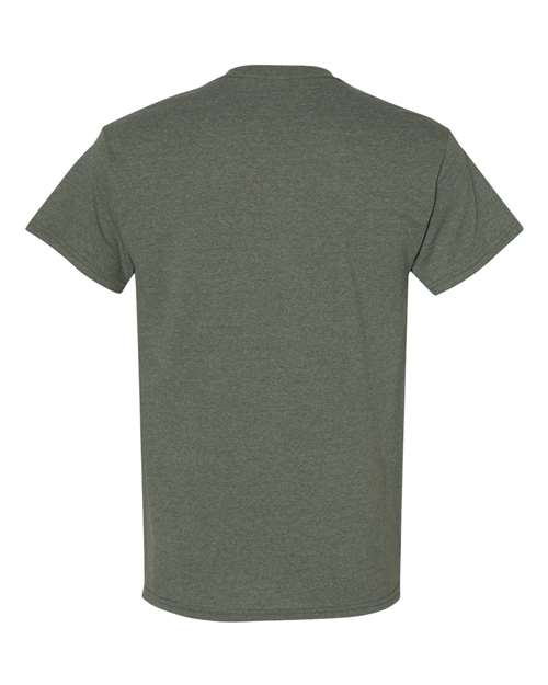 Gildan 5000 - Heather Military Green (Back)