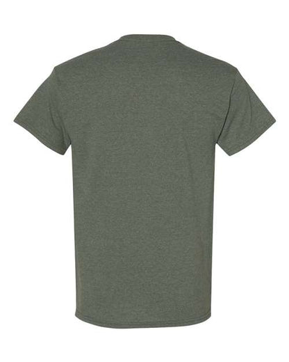 Gildan 5000 - Heather Military Green (Back)