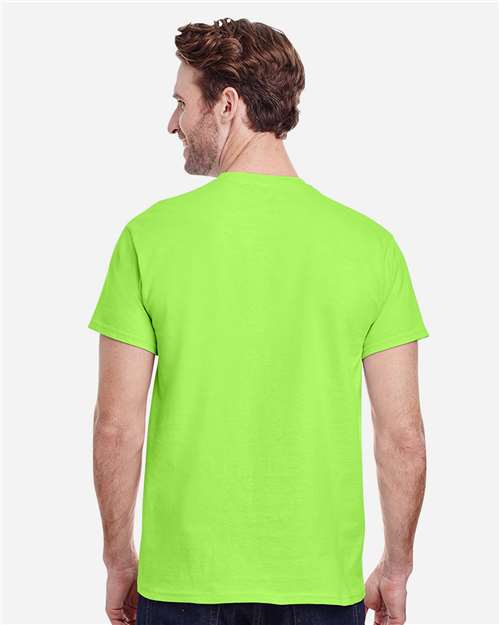 Gildan 5000 - Neon Green (Back)