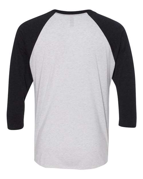 Next Level 6051 - Vintage Black Sleeves/ Heather White Body (Back)