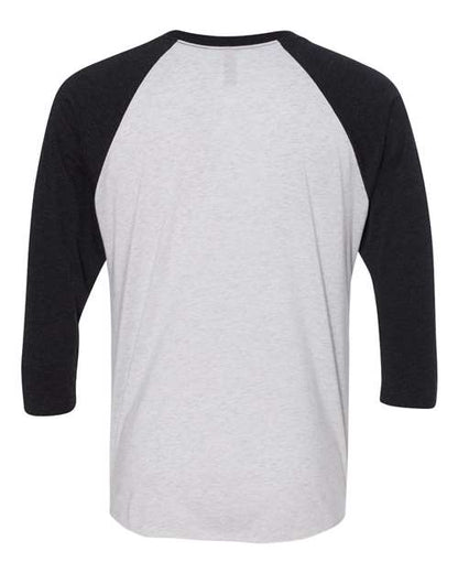 Next Level 6051 - Vintage Black Sleeves/ Heather White Body (Back)
