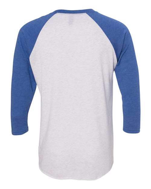 Next Level 6051 - Vintage Royal Sleeves/ Heather White Body (Back)