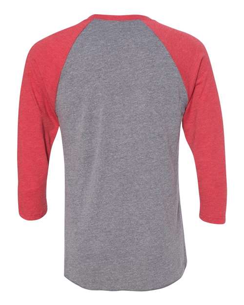 Next Level 6051 - Vintage Red Sleeves/ Premium Heather Body (Back)
