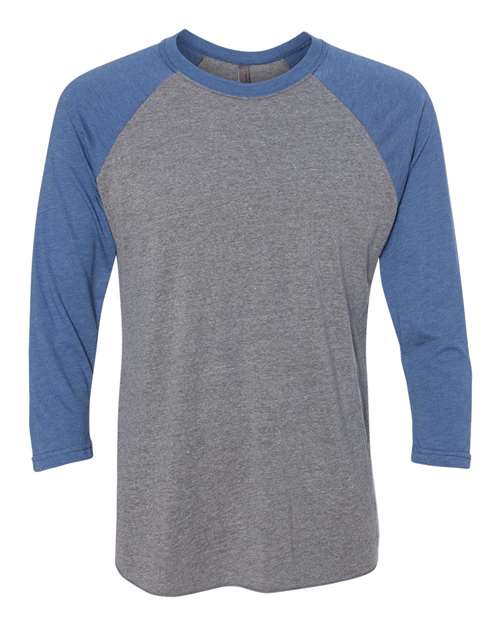 Next Level 6051 - Vintage Royal Sleeves/ Premium Heather Body (Front)