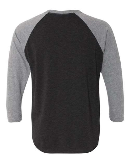 Next Level 6051 - Premium Heather Sleeves/ Vintage Black Body (Back)