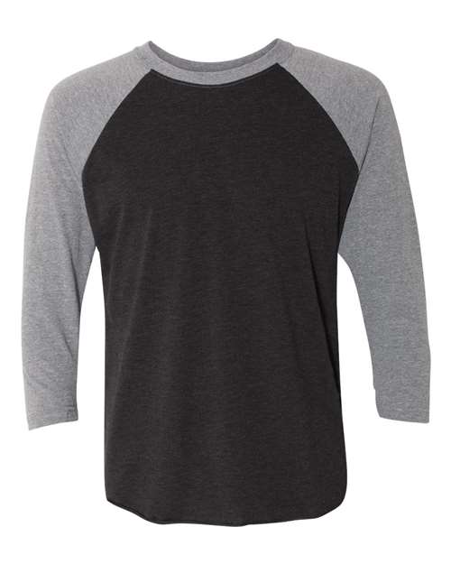 Next Level 6051 - Premium Heather Sleeves/ Vintage Black Body (Front)