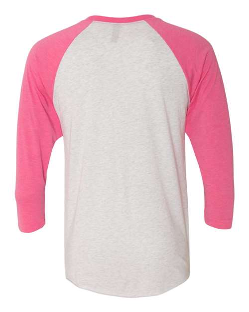 Next Level 6051 - Vintage Pink Sleeves/ Heather White Body (Back)