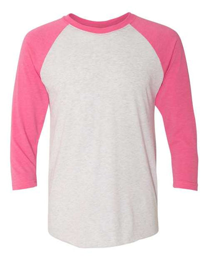 Next Level 6051 - Vintage Pink Sleeves/ Heather White Body (Front)