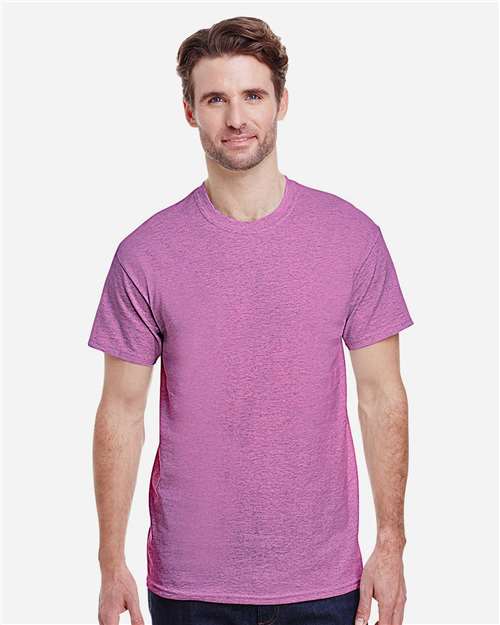 Gildan 5000 - Heather Radiant Orchid (Front)