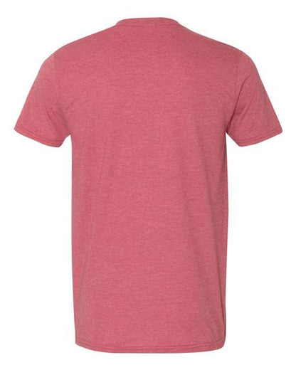 Gildan 64000 - Heather Cardinal Red (Back)