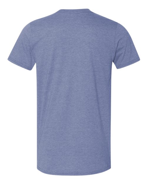 Gildan 64000 - Heather Indigo (Back)