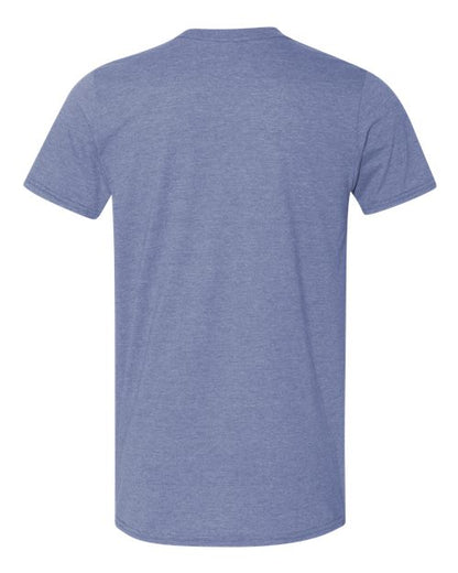 Gildan 64000 - Heather Indigo (Back)