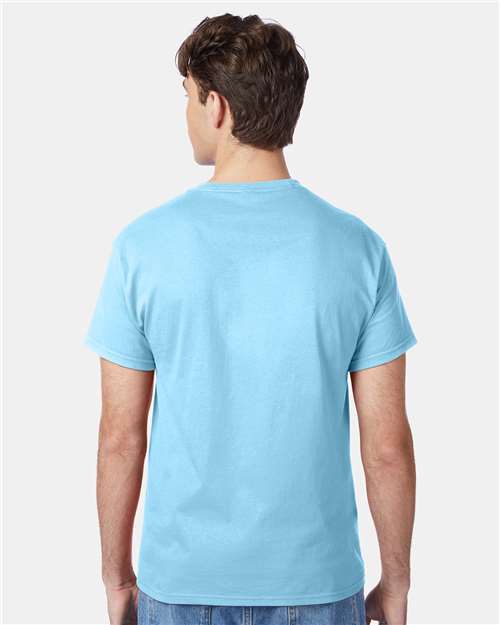 Hanes 5250 - Aquatic Blue (Back)