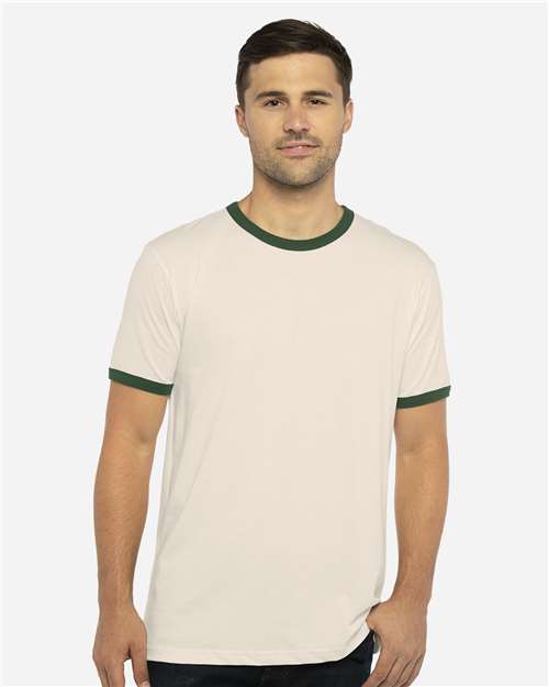 Next Level 3604 - Natural/ Forest Green (Front)