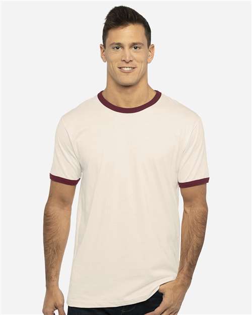 Next Level 3604 - Natural/ Maroon (Front)