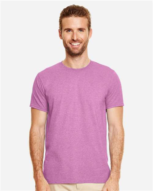 Gildan 64000 - Heather Radiant Orchid (Front)