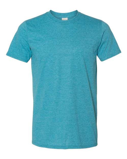 Gildan 64000 - Heather Galapagos Blue (Front)