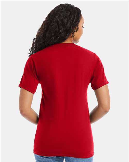 Hanes 5180 - Athletic Red (Back)