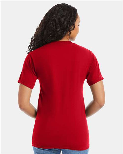 Hanes 5180 - Athletic Red (Back)