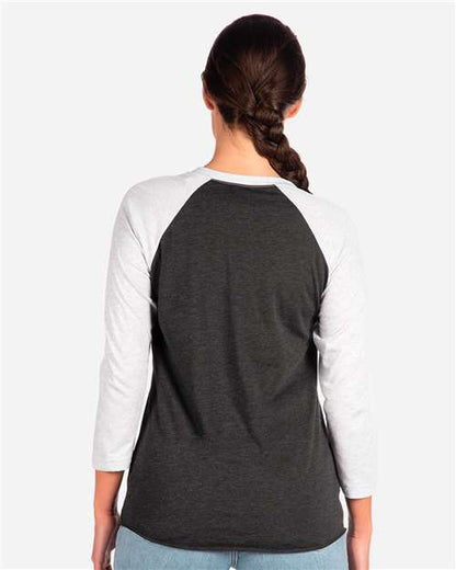 Next Level 6051 - Heather White/ Vintage Black (Back)
