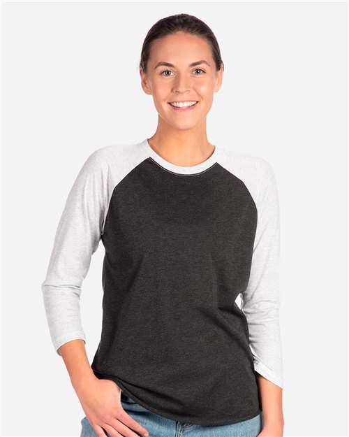 Next Level 6051 - Heather White/ Vintage Black (Front)