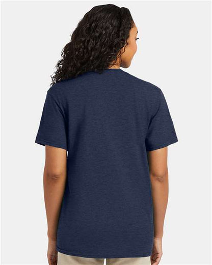 Hanes 4980 - Heather Navy (Back)